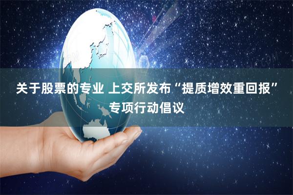 关于股票的专业 上交所发布“提质增效重回报”专项行动倡议